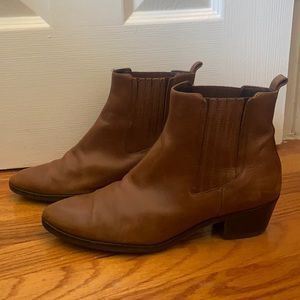 Jcrew Brown Leather Chelsea Boots